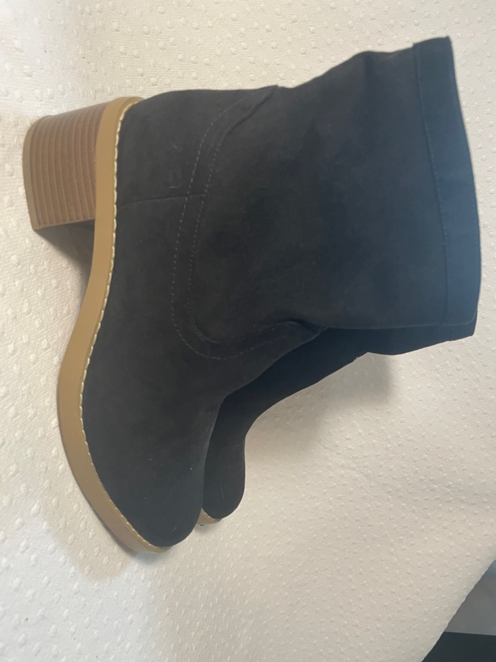 LOFT Women's Black Suede Block Heel Ankle Boots women’s 9